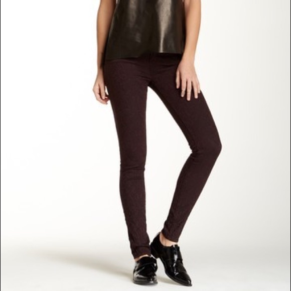 Vince Skinny Stretch Textured Mulberry Pants 26